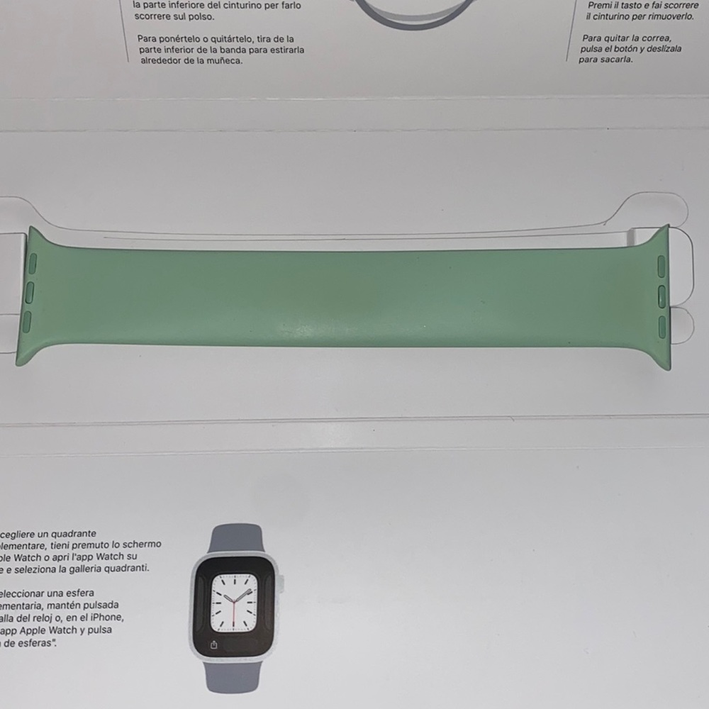apple watch loop band 44mm size 7 pistachio light green